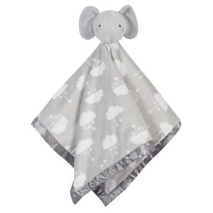Parent's Choice XL 24x24 Lovey Security Blanket Elephant Cloud Star Satin Trim